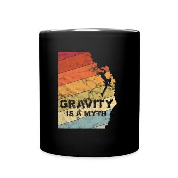 La gravité est un cadeau vintage d'escalade de bloc mythique - Mug uni - noir - Devant