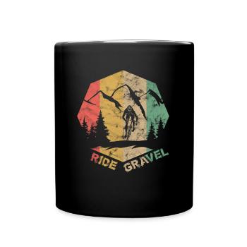 Vintage Gravel Bike Road Bike Ride Gravel Cyclocross - Mug uni - noir - Devant