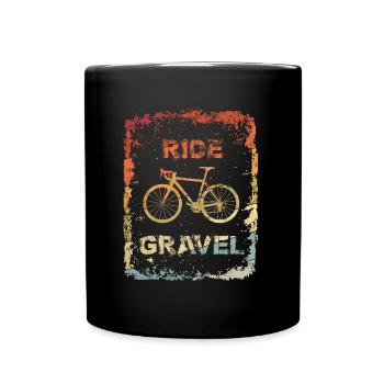 Gravel Bike Road Bike Ride Gravel Cyclocross Retro - Mug uni - noir - Devant