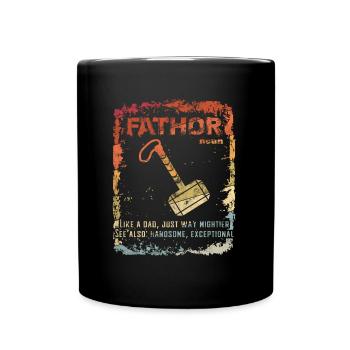 Cadeau de fête des pères FATHOR - Mug uni - noir - Devant