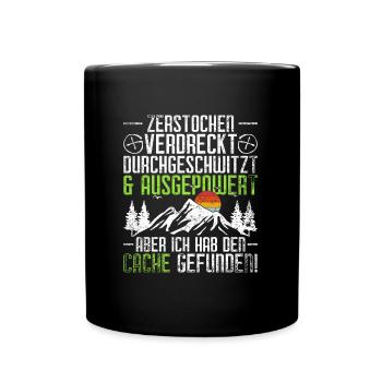 Geocache Geocaching - Tasse einfarbig - Schwarz - Vorne