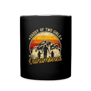 Vater Tochter Geschenk Vatertag - Tasse einfarbig - Schwarz - Vorne