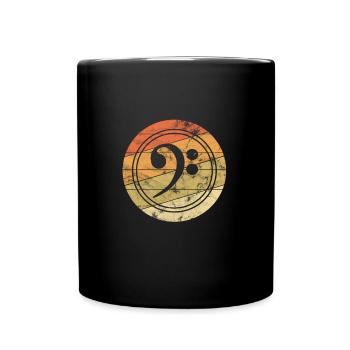 Cadeau de bassiste de musicien clé de guitare basse - Mug uni - noir - Devant