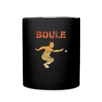 Boule cadeau joueur de boules vintage - Mug uni - noir - Devant