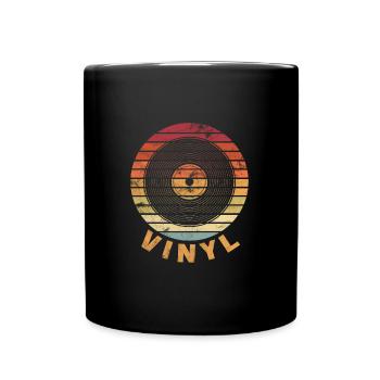 Vinyl Record Retro Vintage Record Player Ge - Full Colour Mug - black - Front