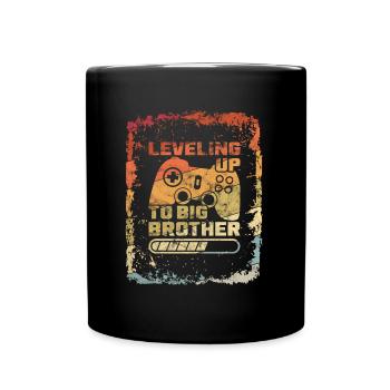 Vintage Leveling up Grand frère Big Brother - Mug uni - noir - Devant