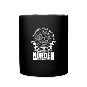 Du kannst mich aus dem Norden holen - Tasse einfarbig - Schwarz - Vorne