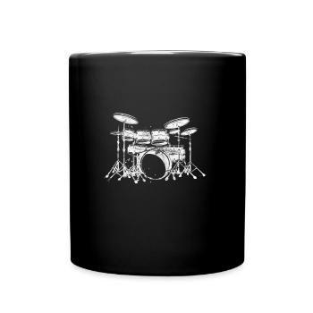 Musicien cadeau tambour batteur - Mug uni - noir - Devant