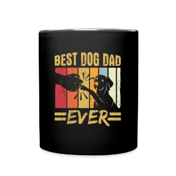 Meilleur chien canin père papa papa jamais cadeau rétro - Mug uni - noir - Devant