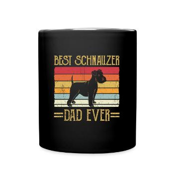 Best Schnauzer Dad Ever Riesenschauzer Herrechen - Tasse einfarbig - Schwarz - Vorne