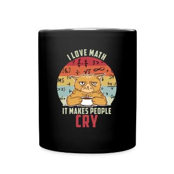 J'aime les maths, ça fait pleurer les gens - Mug uni - noir - Devant