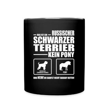 RUSSISCHER SCHWARZER TERRIER kein Pony Wilsigns - Tasse einfarbig - Schwarz - Vorne