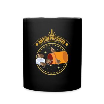 Wachtel Hühnerzucht Lustiger Hühnerbauer - Tasse einfarbig - Schwarz - Vorne
