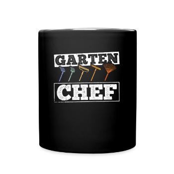 Garten Chef Gartenchef für Gärtner - Tasse einfarbig - Schwarz - Vorne