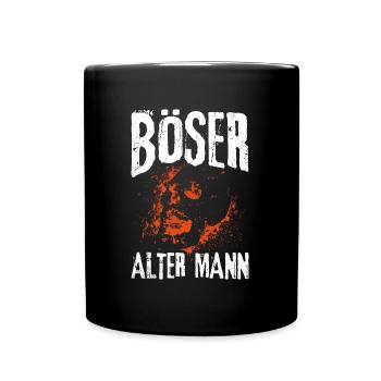 Böser Alter Mann Männer - Tasse einfarbig - Schwarz - Vorne