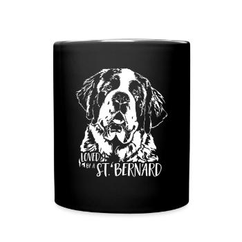 BERNHARDINER loved by a St Bernard Wilsigns - Tasse einfarbig - Schwarz - Vorne
