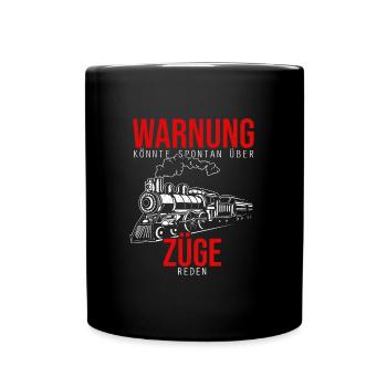 Eisenbahner Geschenk Lokführer Zugführer Zug Bahn - Tasse einfarbig - Schwarz - Vorne