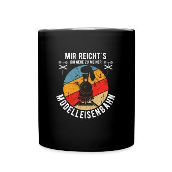 Eisenbahner Witz Lokführer Zugführer Zug Bahn Beru - Tasse einfarbig - Schwarz - Vorne