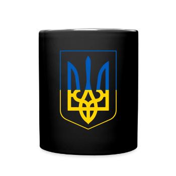 Ukraine Flag - Full Colour Mug - black - Front