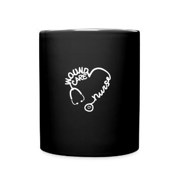 Nurse Stethoscope Wound Care Nurse - Full Colour Mug - black - Front