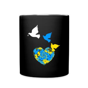 Ukraine - Tasse einfarbig - Schwarz - Vorne