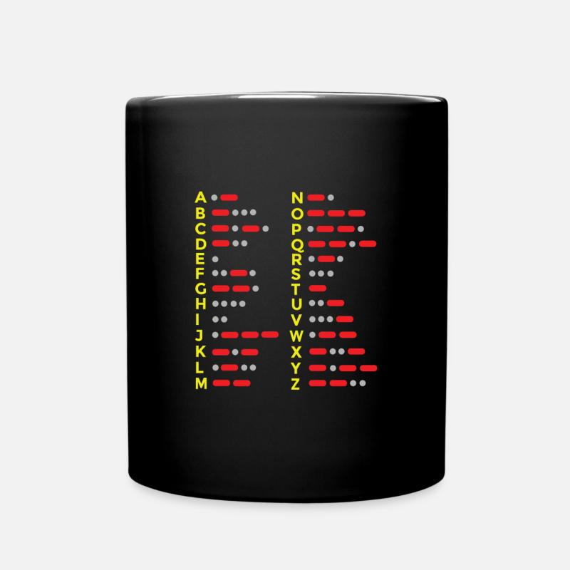 Morse Alphabet - Tasse einfarbig - Schwarz