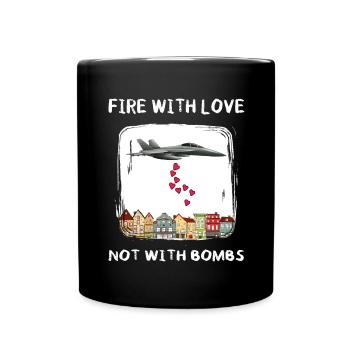 liberté paix anti-guerre solidarité pas de guerre paix - Mug uni - noir - Devant