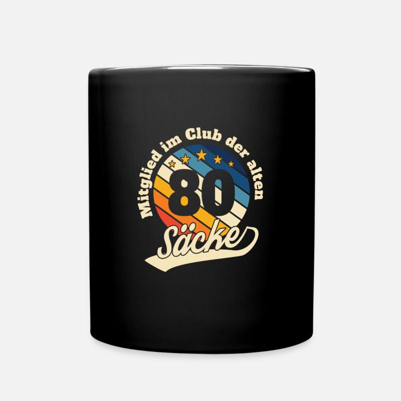 Club der alten Säcke Retro 80. Geburtstag - Tasse einfarbig - Schwarz