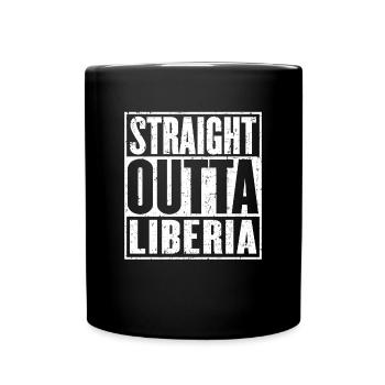 Straight Outta Liberia Vintage - Full Colour Mug - black - Front