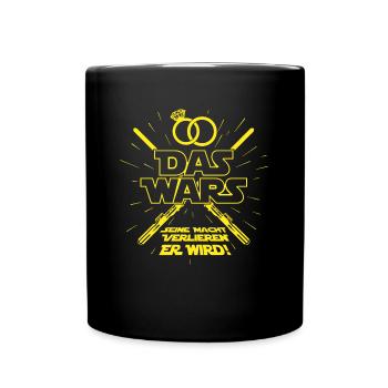 Das wars Macht verlieren Junggesellenabschied JGA - Tasse einfarbig - Schwarz - Vorne