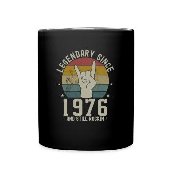 46. Geburtstag Legendär Jahrgang 1976 Geboren - Tasse einfarbig - Schwarz - Vorne