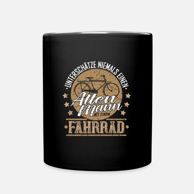 Unterschätze nie einen alten Mann mit einem - Tasse einfarbig - Schwarz