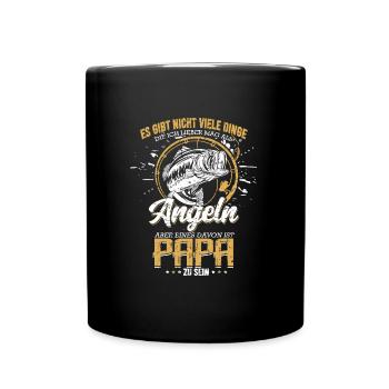 Angler Papa es gibt nicht viele Dinge die ich - Tasse einfarbig - Schwarz - Vorne