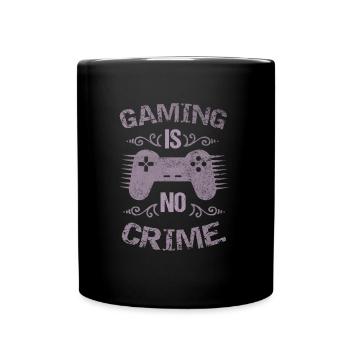 Gaming Shirt Gaming n’est pas un crime Chemise pour hommes - Mug uni - noir - Devant