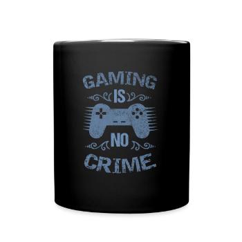 Gaming Shirt Gaming n’est pas un crime Chemise pour hommes - Mug uni - noir - Devant