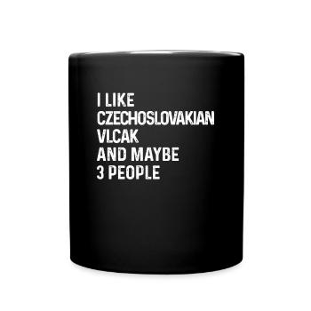 J’aime le Vlcak tchécoslovaque et peut-être 3 personnes - Mug uni - noir - Devant