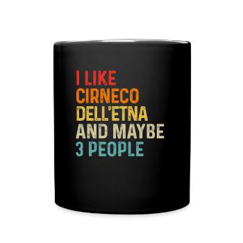 J’aime Cirneco Dell’etna et peut-être 3 personnes chien - Mug uni - noir - Devant