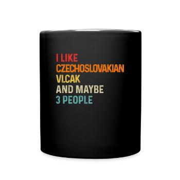 J’aime le Vlcak tchécoslovaque et peut-être 3 personnes - Mug uni - noir - Devant