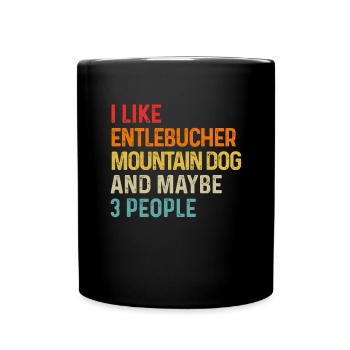 J'aime le chien de montagne d'Entlebucher et peut-être 3 - Mug uni - noir - Devant