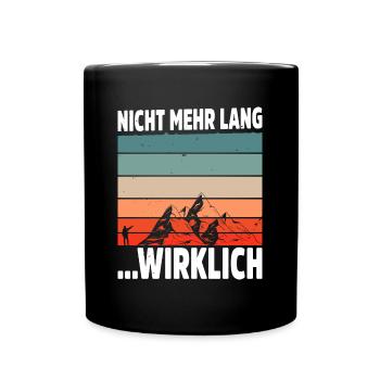 Wandern Bergsteigen Wanderer Natur Berge - Tasse einfarbig - Schwarz - Vorne