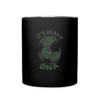 Fußballspielen ist in mein er DNA - Tasse einfarbig - Schwarz - Vorne