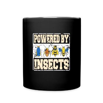 Powered by insect food - Full Colour Mug - black - Front