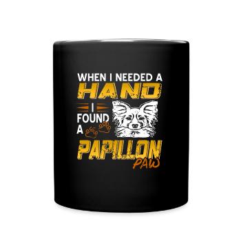 Als ich eine Hand brauchte, fand ich eine Papillon - Tasse einfarbig - Schwarz - Vorne