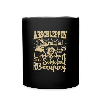 Abbschleppen Leidenschaft Schicksal - Tasse einfarbig - Schwarz - Vorne