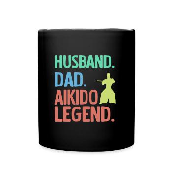Mari Père Aïkido Légende - Mug uni - noir - Devant