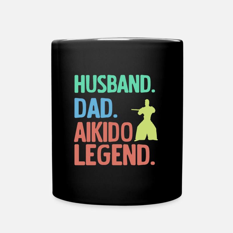 Husband Father Aikido Legend - Full Colour Mug - black