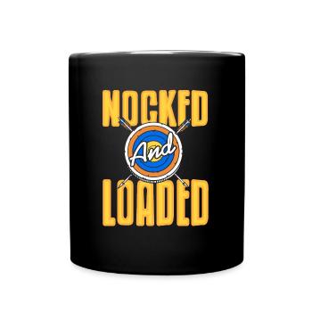 Geladen und entsicherT Nocked and Loaded - Mug uni - noir - Devant