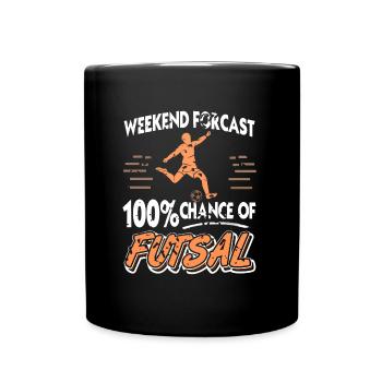 Prévisions du week-end 100% de chances de futsal - Mug uni - noir - Devant