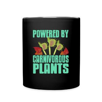 Powered by carnivorous plants - Full Colour Mug - black - Front