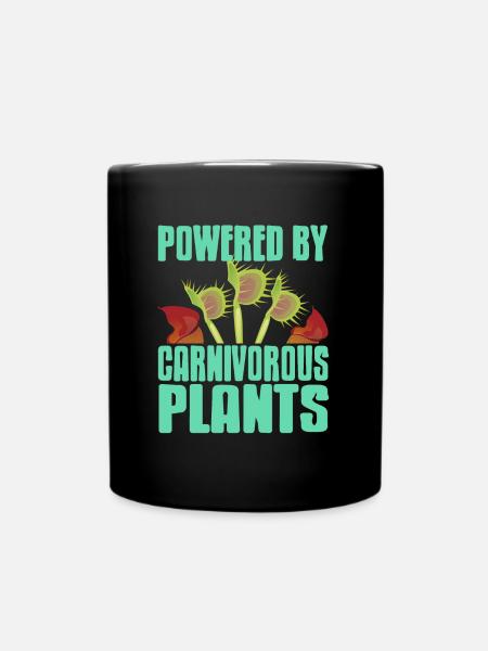 Powered by carnivorous plants - Full Colour Mug - black